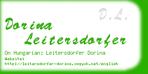dorina leitersdorfer business card